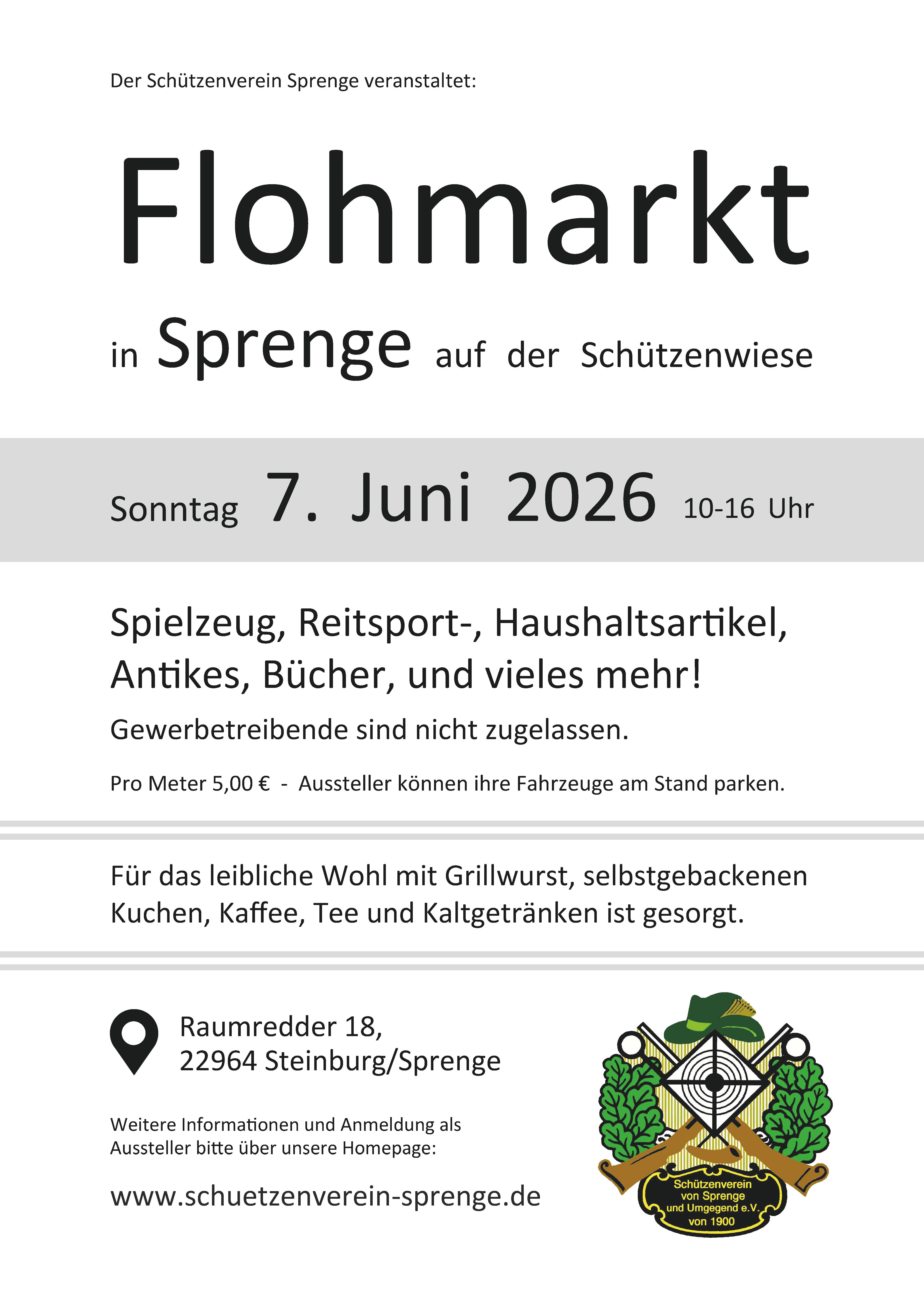 Flohmarkt Flyer 2026